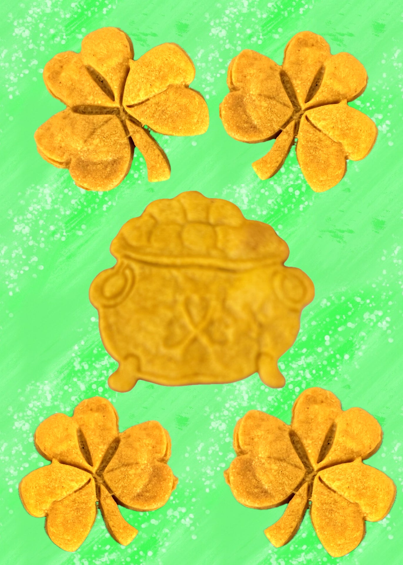 Saint Patrick's Day Shaped Organic Peanut Butter /Pumpkin Dog Treats