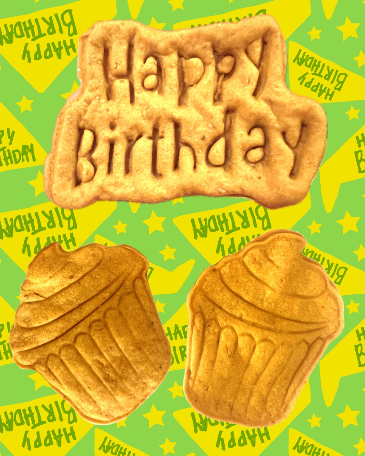 Medium Organic Birthday Treats with Wording Happy Birthday