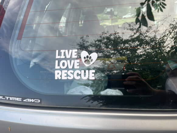 Live Love Rescue Car Decal