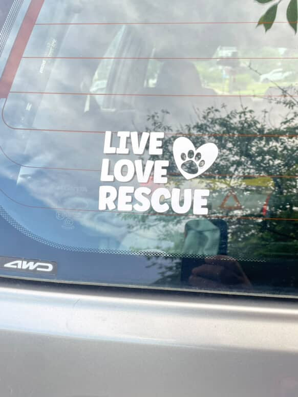 Live Love Rescue Car Decal