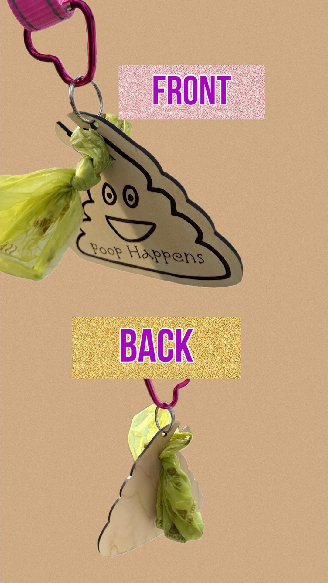 Hands Free Poop Holder for Leash