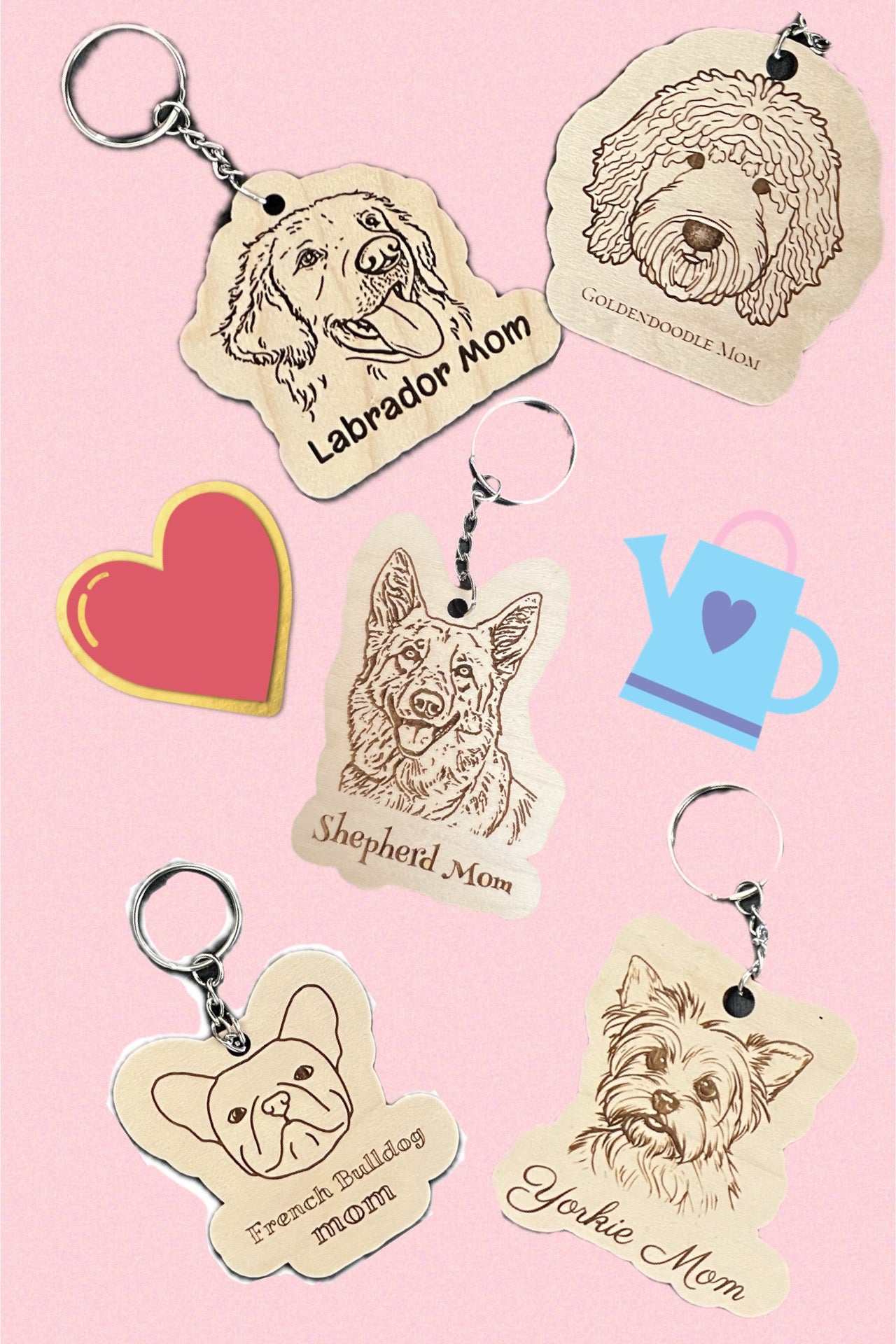 Engraved Breed Keychain