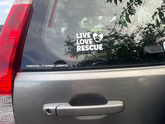 Live Love Rescue Car Decal