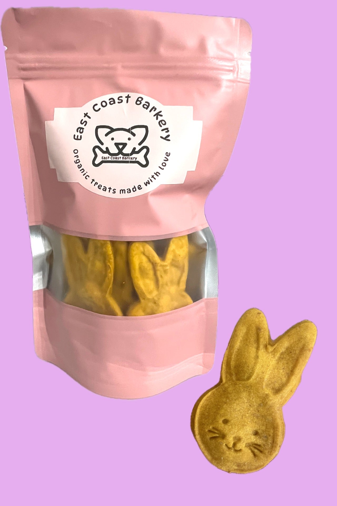Easter Organic Dog Treats Cute Bunny Shape 2.5"-3"