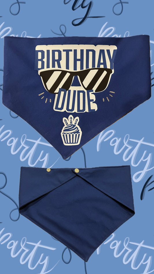Customize Dog Birthday Bandanna with Snaps