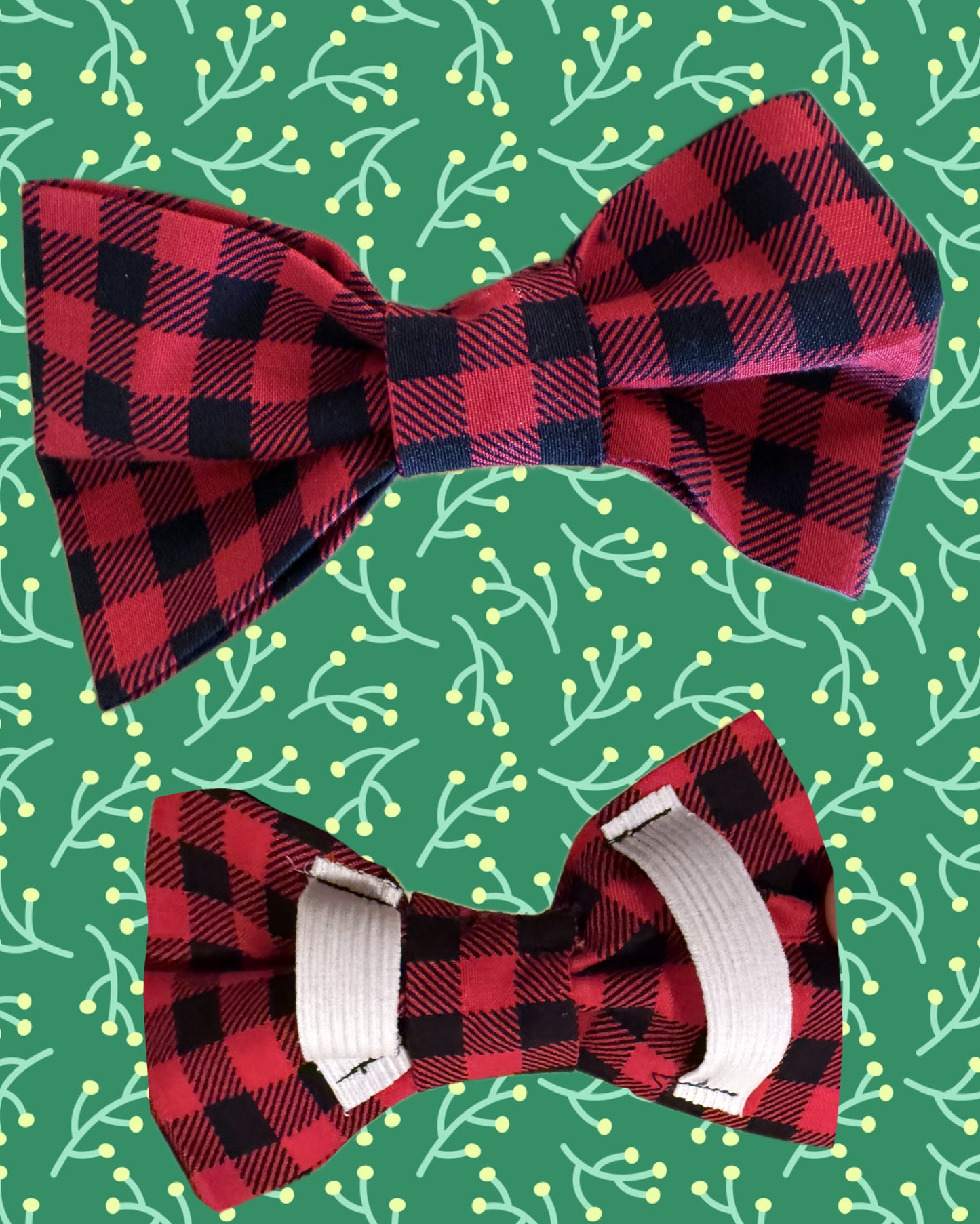 Holiday Dog Bowtie Fits most collars