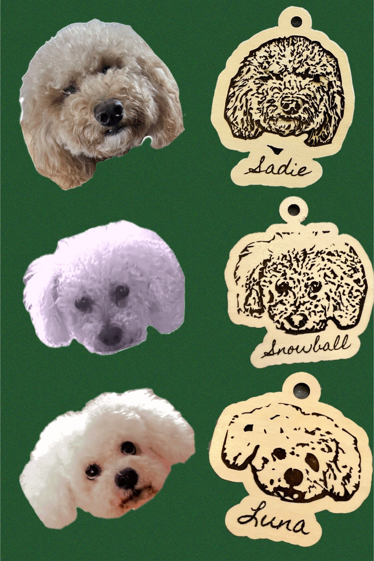 Personalized Photo Engraved To wood Keychain