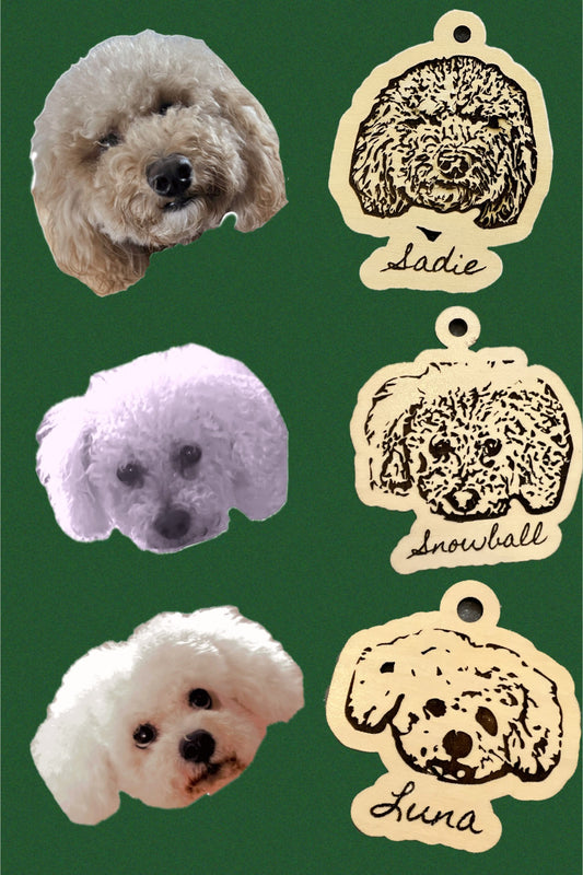 Personalized Photo Engraved To wood Keychain