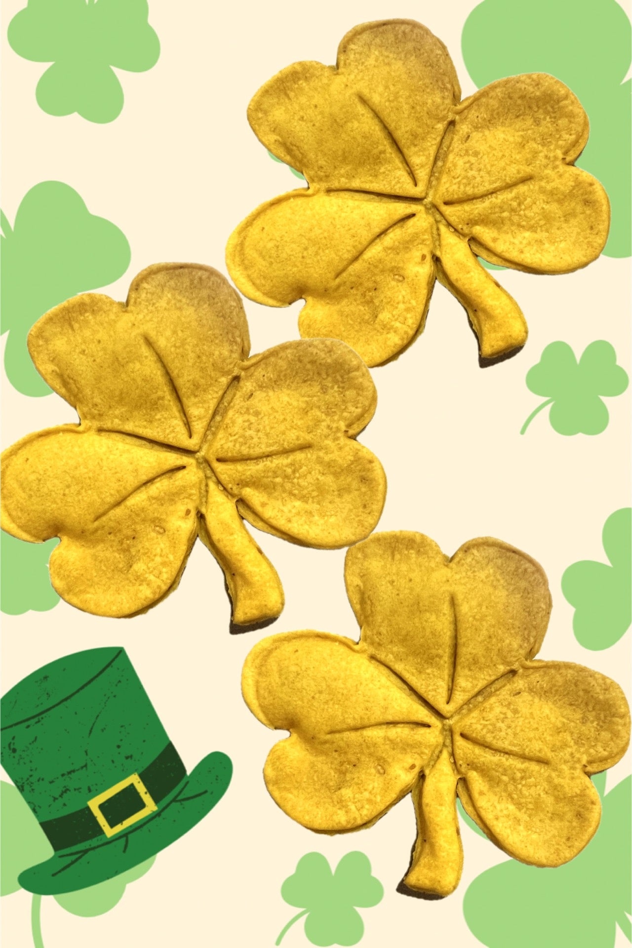 Saint Patrick's Day Shaped Organic Peanut Butter /Pumpkin Dog Treats