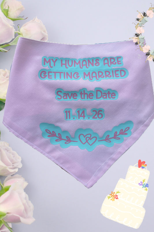 Personalized Dog Wedding Bandana